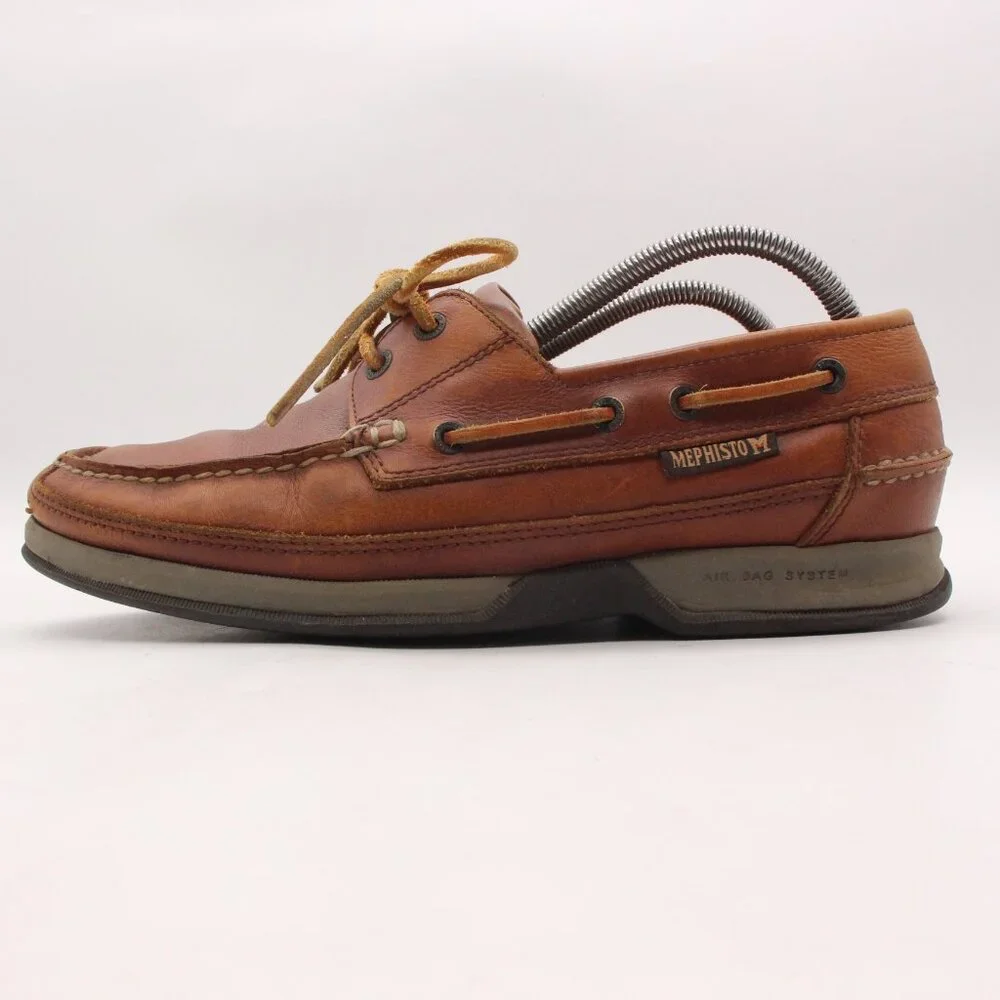 Mephisto Spinnaker Men’s Size 9 Boat Shoes Moccasin Loafer Shoes Brown Tan